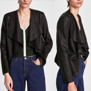 Zara Faux Leather Blazer